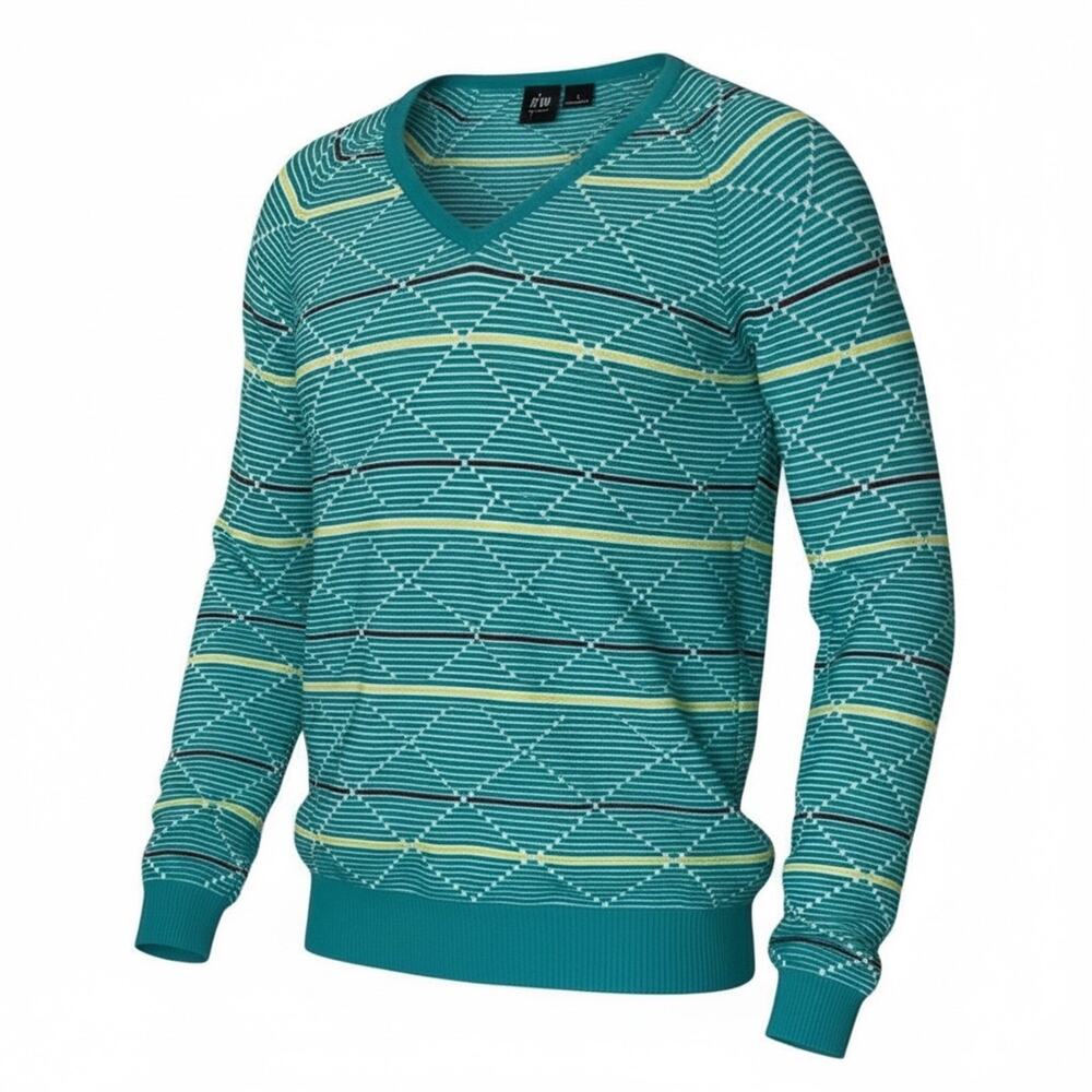 V-Neck Sweater Golf Knit - Picture 9 of 10